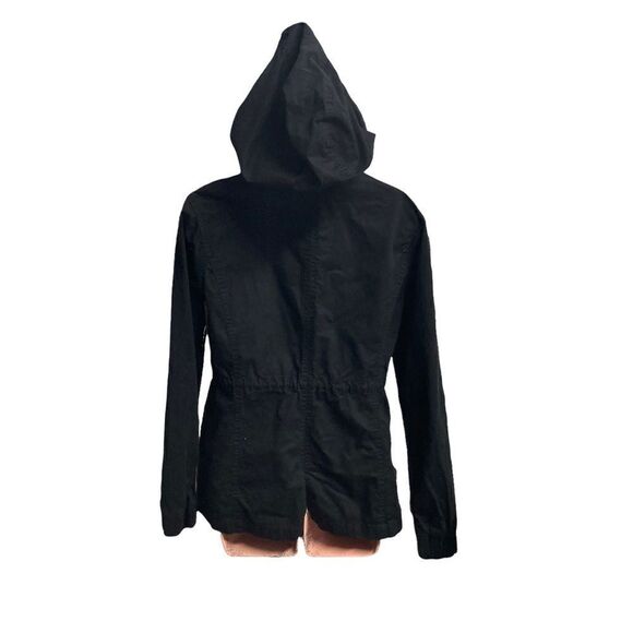 FOREVER 21 Women’s Hooded Jacket Black Size Medium - Picture 2 of 10